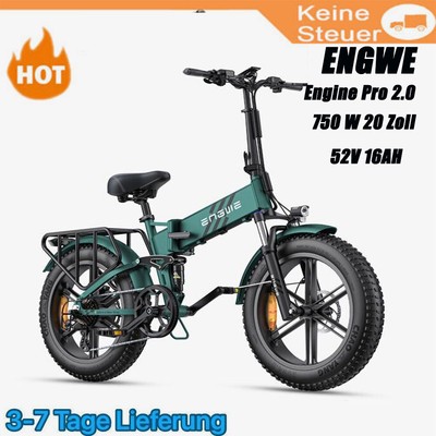 ENGWE ENGINE PRO 2.0 E-Bike Klapprad 20 Zoll Elektrofahrrad 52V 16AH 750W Grün