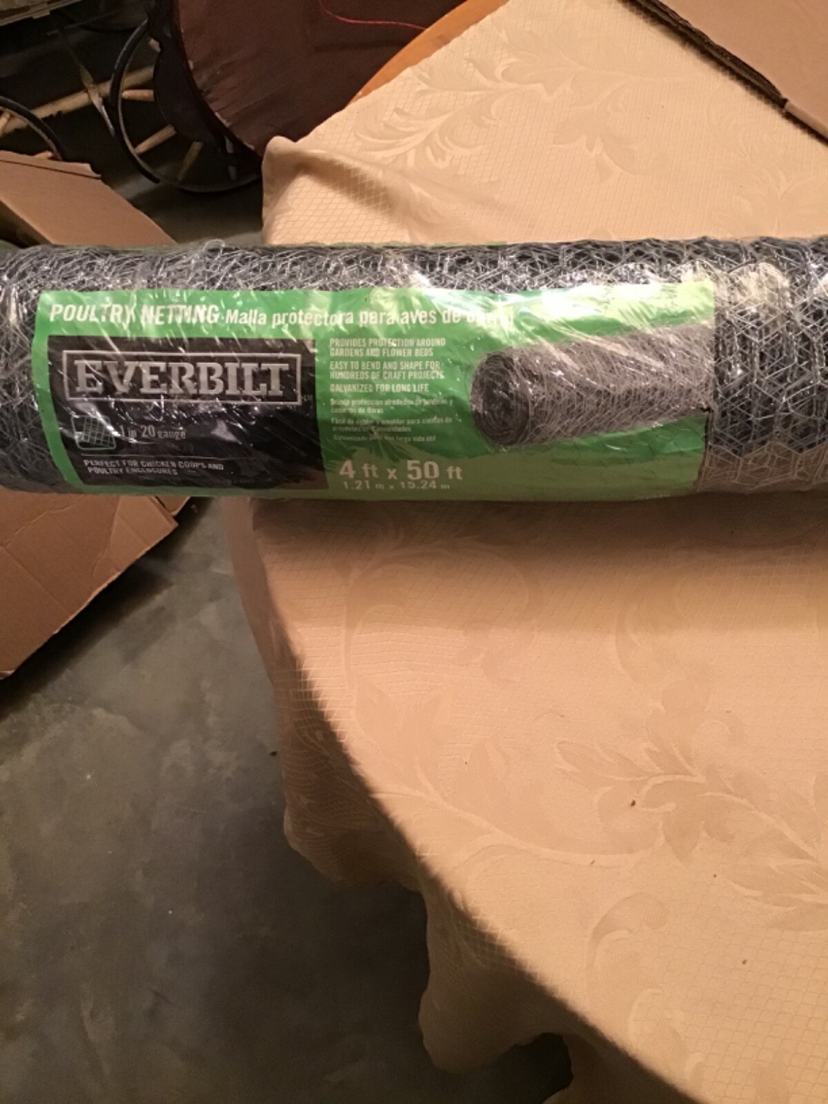 Everbilt Poultry Netting 1 in. x 4 ft. x 50 ft. 20Gauge Galvanized