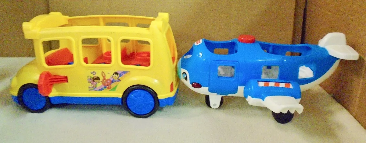 FISHER PRICE LITTLE PEOPLE BUS PLANE PEOPLE GUC P eBay