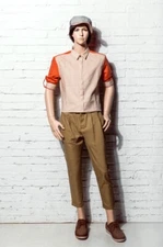 Realistic Teen Young Boy Fiberglass Fleshtone Standing Mannequin with Base