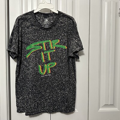 Bob Marley Stir It Up Zion Rootsware T Shirt Distressed Size Large