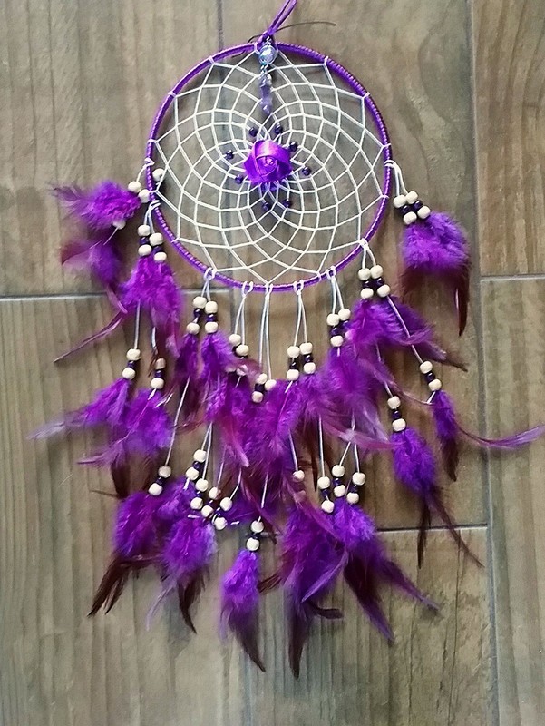 DREAMCATCHER, PURPLE DREAMCATCHER, Native American Design With AMETHYST