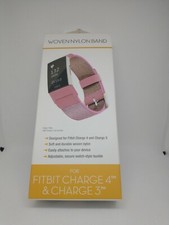 Fitbit Charge 3/4 Woven Nylon Band IN PINK