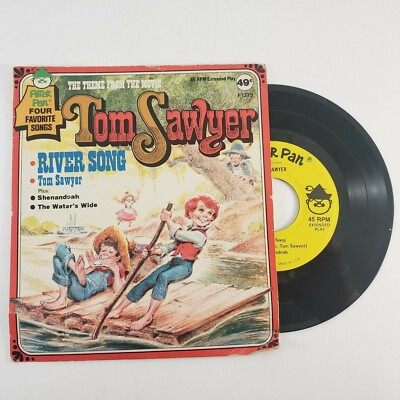The Theme From the Movie TOM SAWYER F1279 Peter Pan Records 45 RPM EP River Song