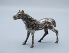 925 Sterling Silver Horse Miniature Figurine 74 Grams - F124