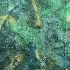 1 Yard VTG Fabric Nightscapes Jennifer Sampou P&B Textiles Green Galaxy Print