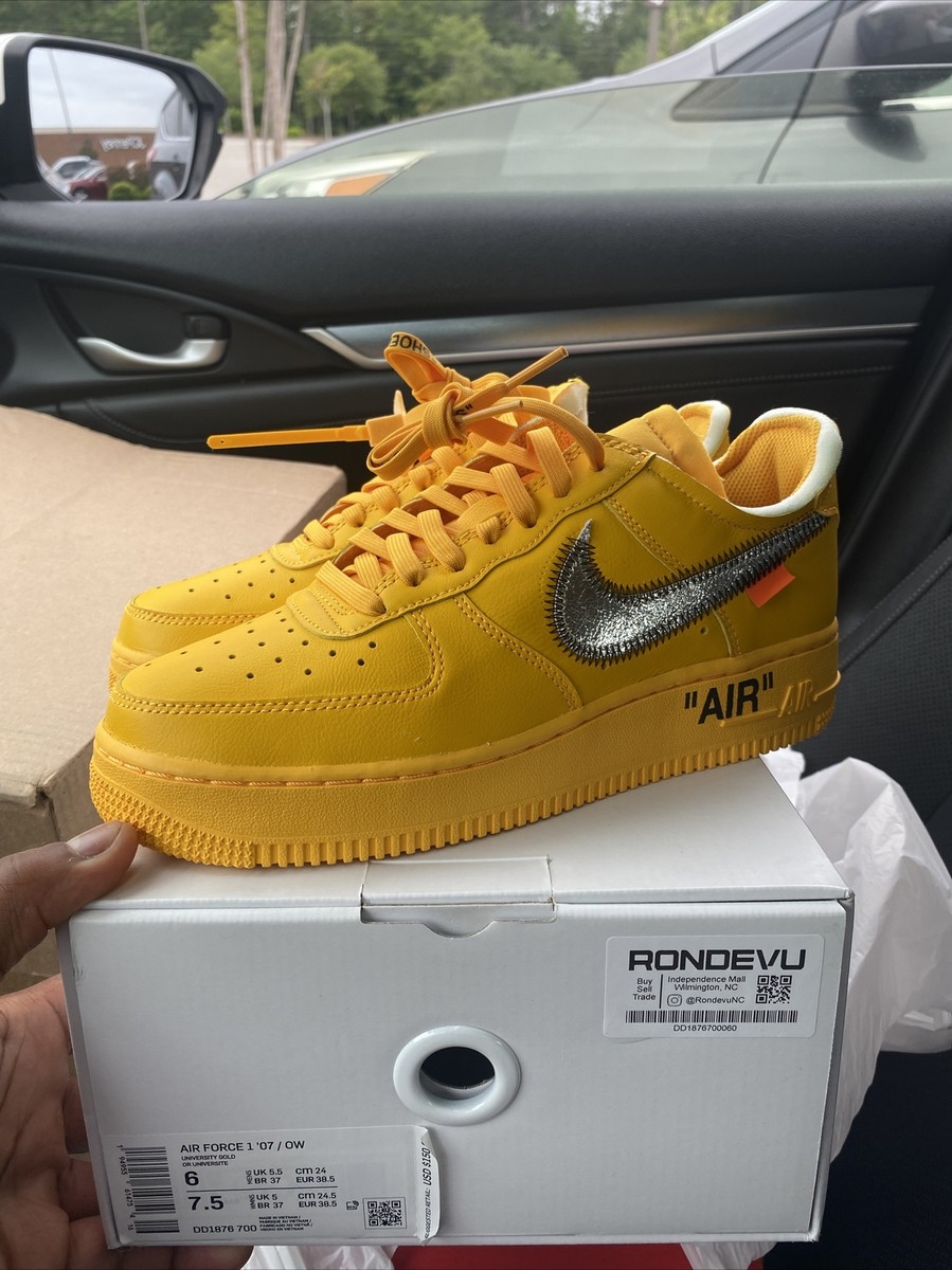 DS- Nike Air Force 1 Low x Off-White University Gold - sz 6 DS- Nike Air Force 1 Low x Off-White University Gold - sz 6