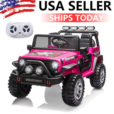 12V Kids Ride On Car Truck Electric Vehicle 2 Seater JEEP Remote Control LED MP3