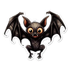 Flying Bat Creature, Vinyl Decal Sticker, Indoor Outdoor, 3 Sizes, #11669