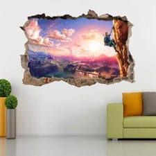 Link Legend Of Zelda 3D Smashed Wall Sticker Decal Home Decor Art Mural J591