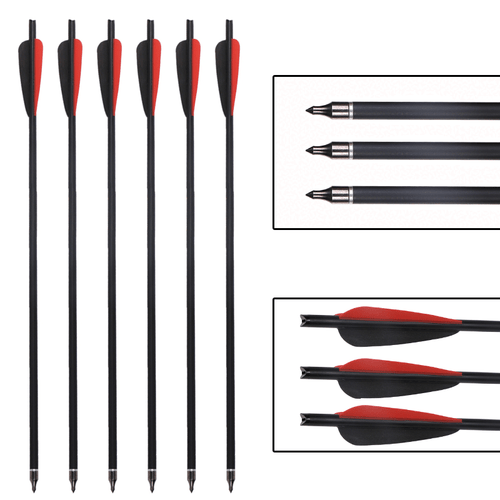 12pcs 6.5"/7.5"/15”/16"/18"/20"/22" Bolts Carbon Arrows HuntingTarget Practice - Picture 150 of 213