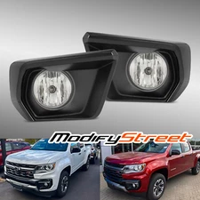 For 2021-2022 Chevy Colorado Driving Fog Lights Front Bumper Lamps+Switch Pair
