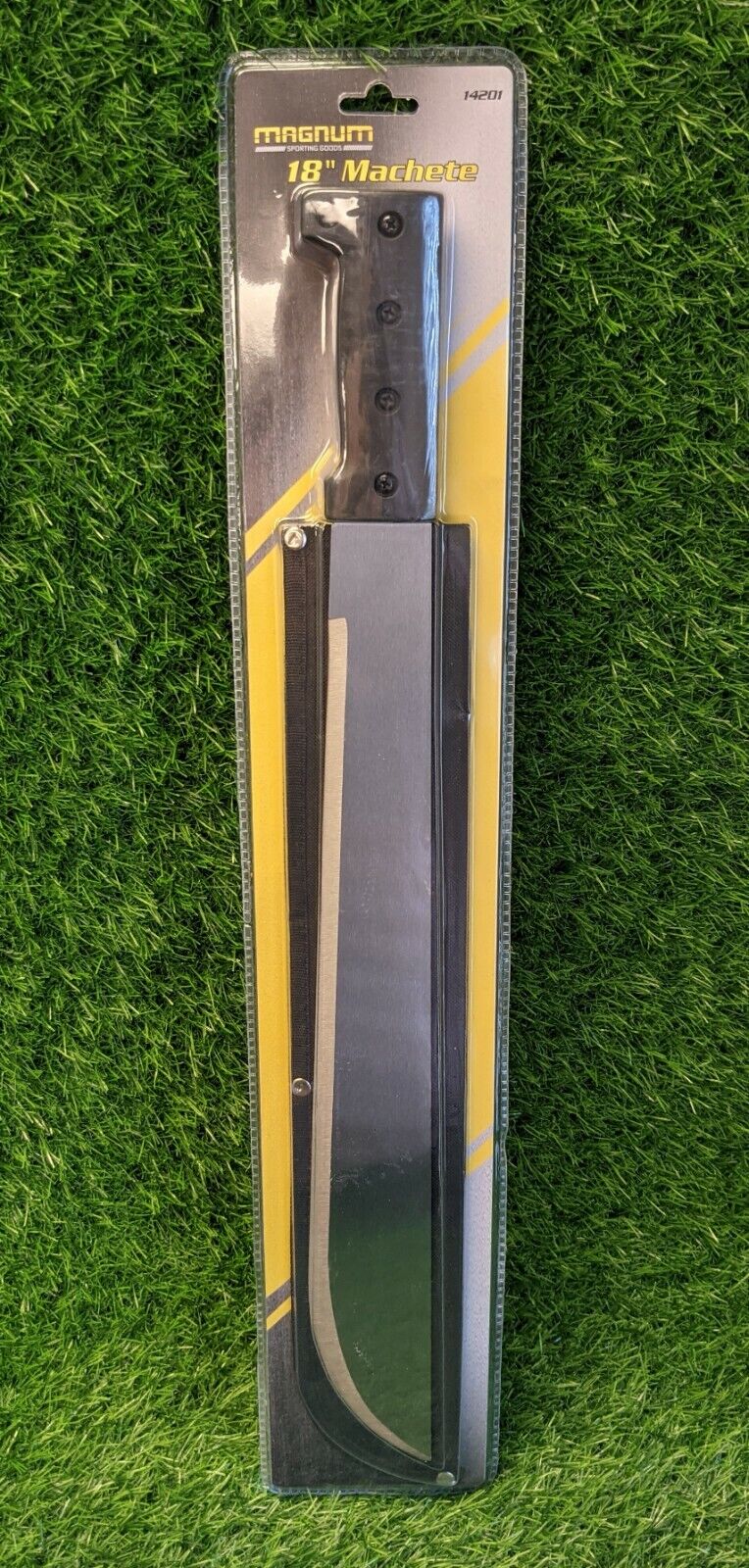 Magnum Sporting Goods Machete, 18" Blade, Non-slip Handle w/Sheath - 14201