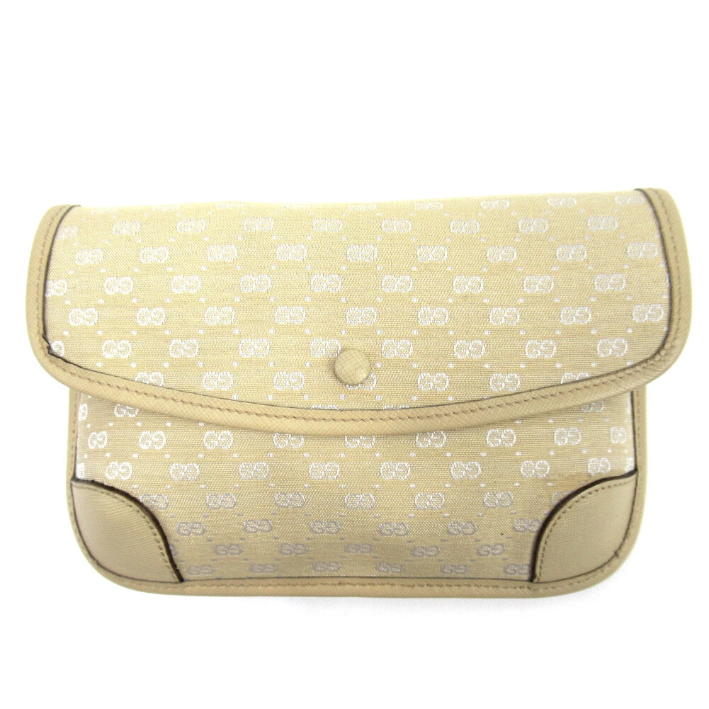Pochette Gucci micro GG toile beige ?~ cuir authentique d'occasion T16731
