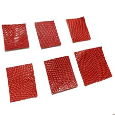 6x Violin Viola Bow Shaft Leather Grip Lapping Red Color