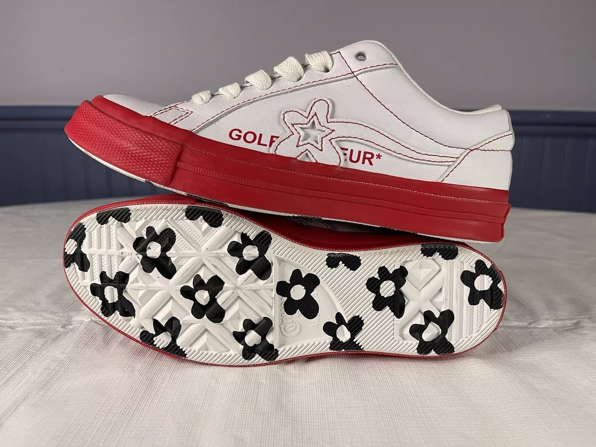 Converse x Golf Le Fleur x One Star Ox Racing Red Size 4.5 White/Red 164026C