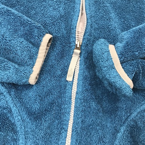 THE NORTH FACE GirLs BLUE FLEECE HOODED JACKET Full Zip LARGE 14 16 - Picture 6 of 11