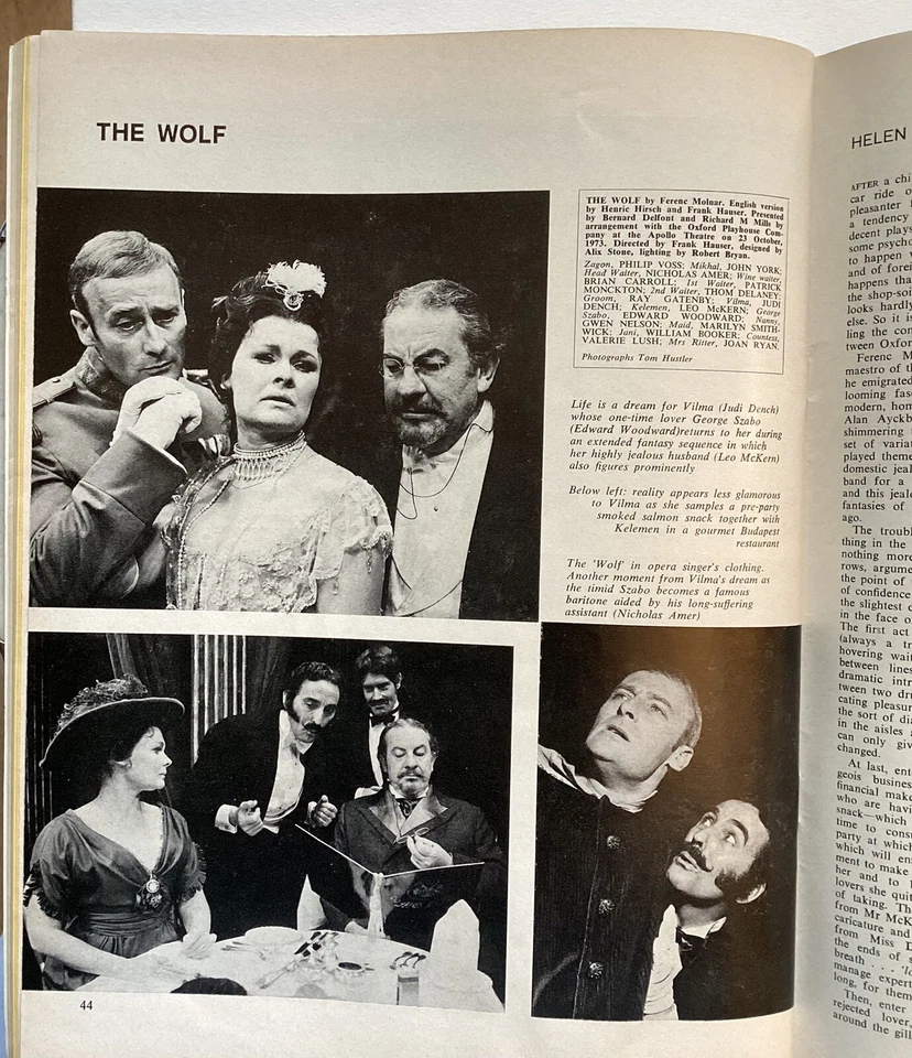 Edward WOODWARD Judi DENCH - Plays & Players Theatre Magazine & Review  1973 - Image 2 of 2