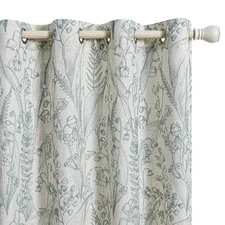  Floral Curtains 84 inch Long - Sage Green 52"W x 84"L (Pack of 2) A-sage