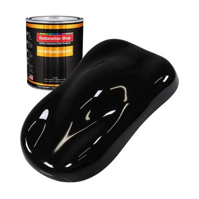 Jet Black 1 Quart URETHANE BASECOAT Car Auto Body Paint