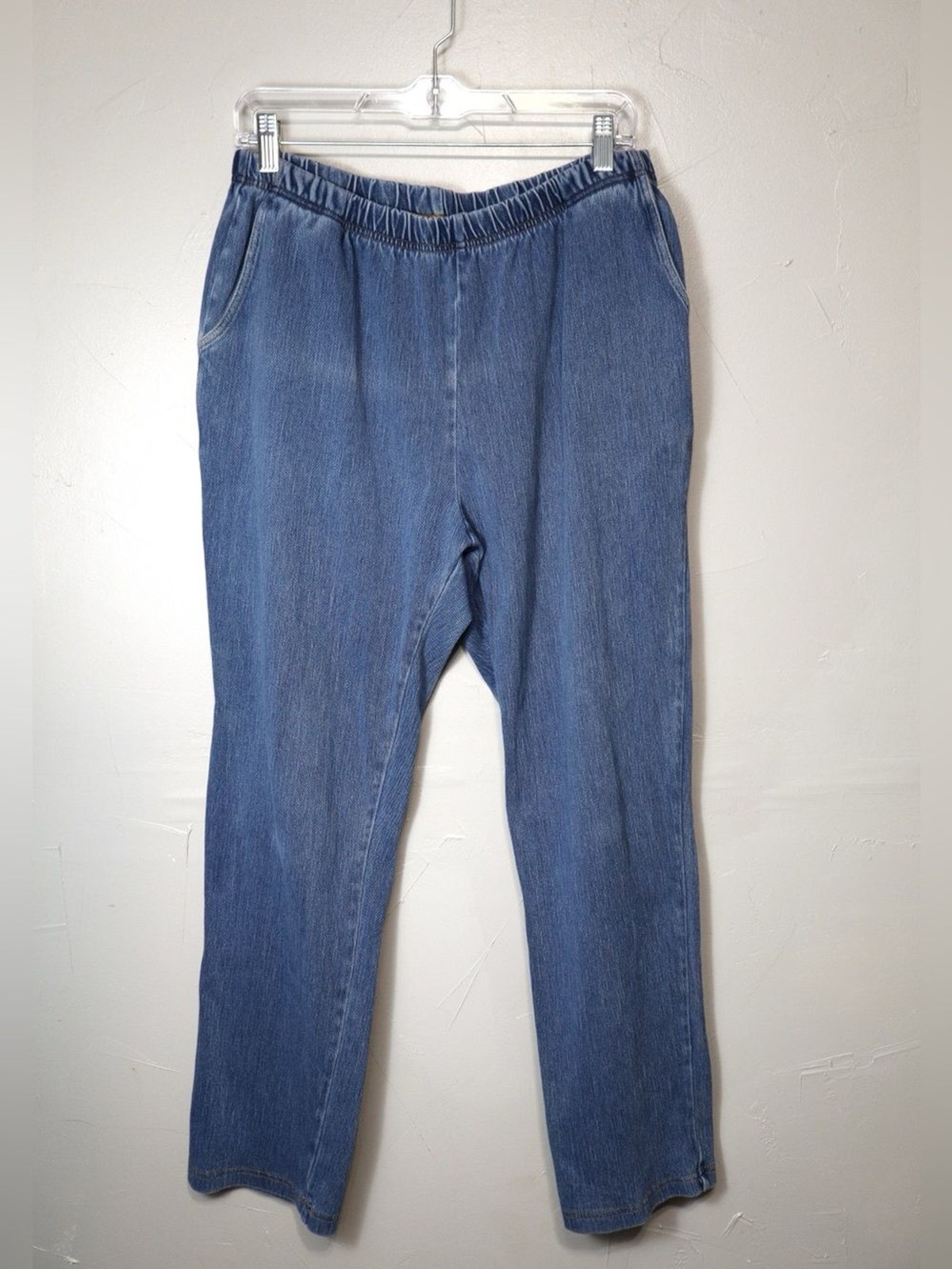 LL Bean Vintage Lightweight Denim Medium Wash Stretchy Pants Jeans Size Large