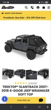 Bestop Trektop NX Plus Soft Top Black Diamond For 07-18 Jeep Wrangler JK 4 Door