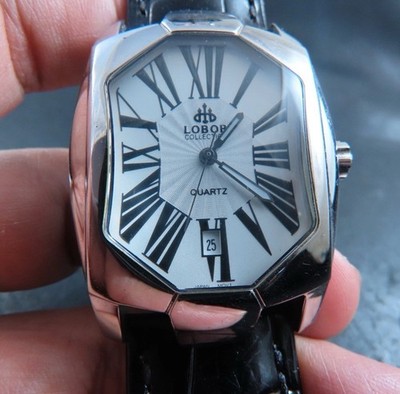 LOBOR WATCH! 33mm ART DECO STYLE Quartz Movement w/ Date! UNISEX *Free Shipping*