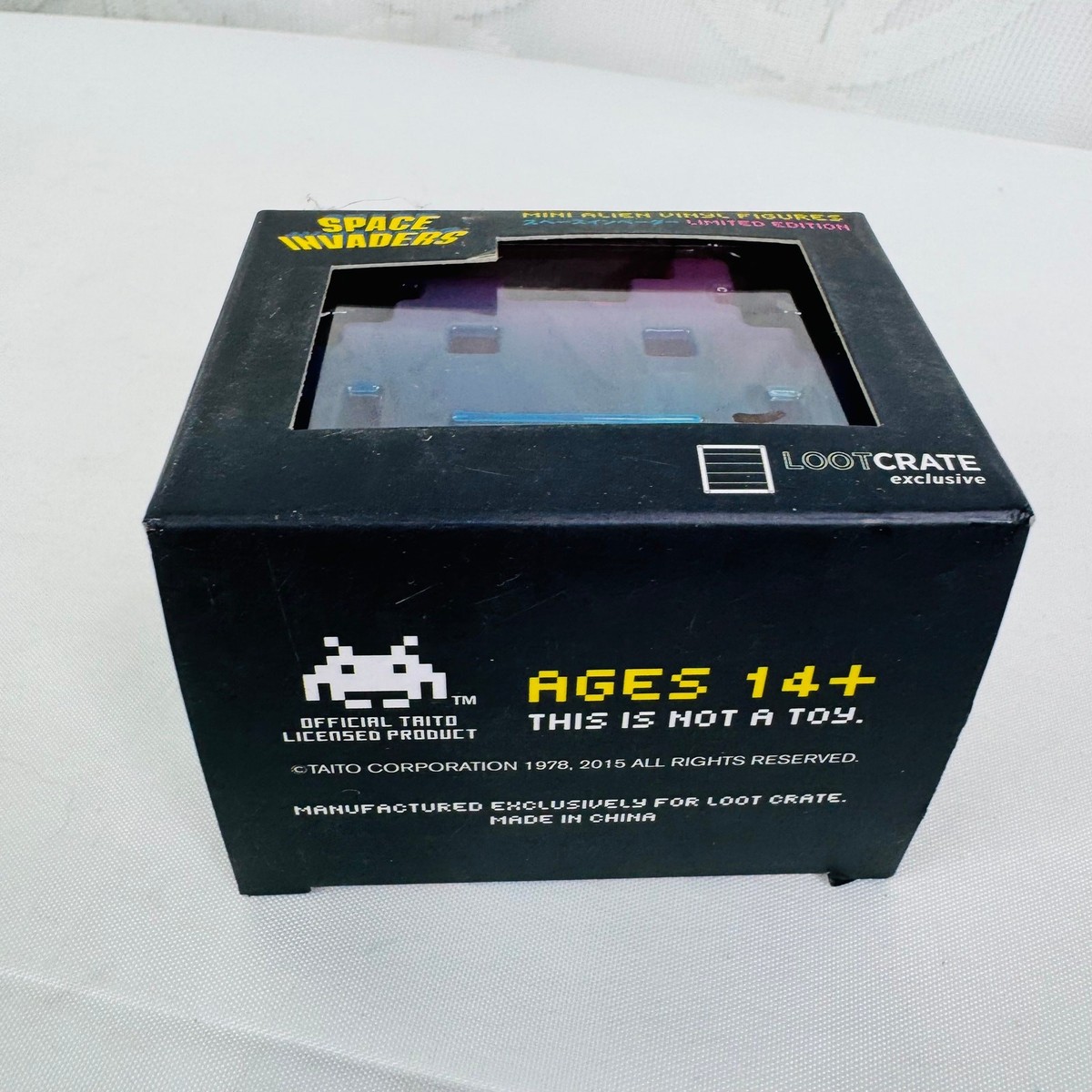 Loot Crate Space Invaders Mini Alien Vinyl Figure Purple Blue