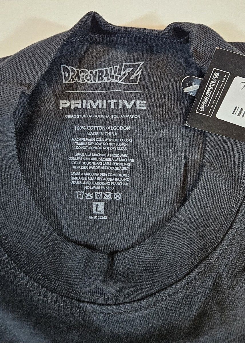 Primitive x Dragon Ball Z Vegeta Levels II Heavyweight Tee Large