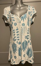 Ladies Dress Size 14 Blue And White Beach Style 