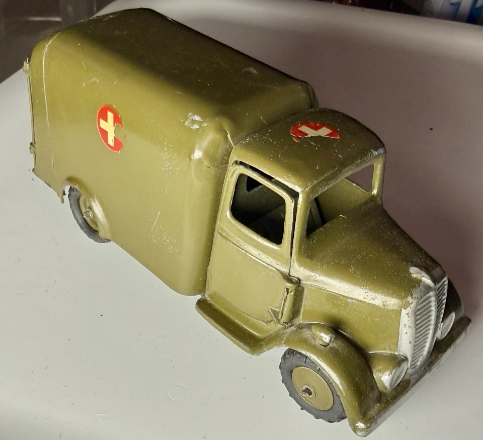 Gran Bretaña-Ltd-Ejército-Ambulancia-Acero Prensado-6 pulgadas-con Camilla-Puertas-Vintage Foto 4 de 4