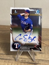 2016 Topps Bowman Chrome CONNOR SADZECK MLB Rangers RC ROOKIE AUTOGRAPH