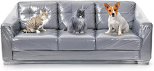 Plastic Couch Cover for Pets - Clear Slipcovers for Big Sofas - Dust, Water, Dir