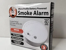 CODE ONE Smoke Alarm i9040 Micro Profile Battery Powered  NEW FREE SHIPPING !!!