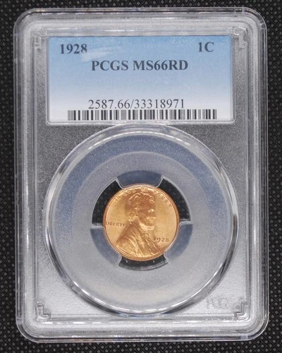 1928 1 CENT - MS 66 RD - PCGS