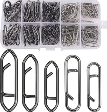 Fishing Power Clips, 200pcs Speed Clips for Lure Quick BLACK