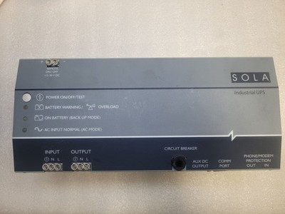SOLA SDU 500 DIN Rail UPS 500VA 300W 120VAC USED