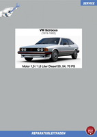 PDF VW Scirocco (74-92) Reparaturanleitung Motor 1,5 / 1,6 L Diesel 50-70 PS