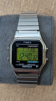 Timex T78587 Indiglo Digital Unisex Classic Watch Stainless Steel 