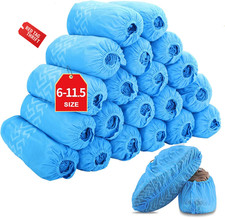 Lot de 200 couvre-chaussures jetables (100 paires) antidérapants, durables, intérieurs