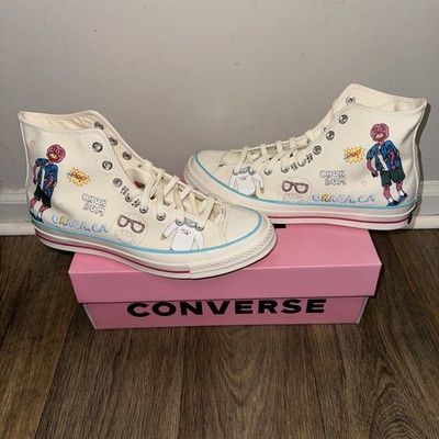 .CONVERSE CHUCK TAYLOR HIGH CHERRY BOMB, TYLER THE CREATOR, MEN'S 11/WOMEN 13
