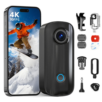 SJCAM C100Plus Action Cam 4K Wasserdicht 30M Magnetic Wearable Mini Bodycam