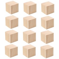 12 StüCk HolzwüRfel Blanko HolzwüRfel 50X50X50Mm HolzklöTzchen Zum Basteln Un...