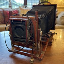 Antique Houghton Victo / Thornton Pickard Half Plate Double Extension Camera 