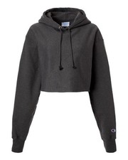 Champion Women's Reverse Weave Hooded Cropped Sweatshirt RW01W