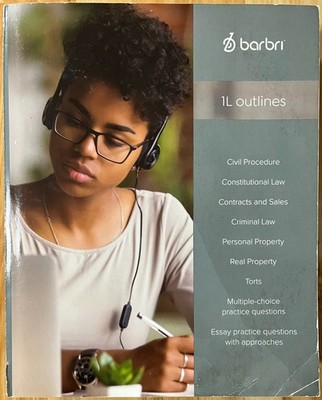 Barbri 1L 2L 3L Outline First Year Outlines 2021/2022 Paperback. Condition is Br