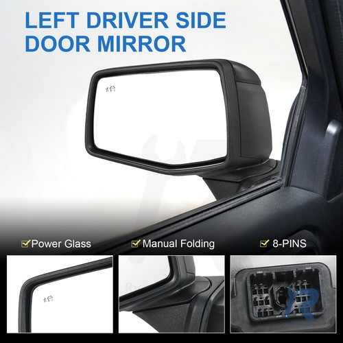Left Driver Side Mirror Power Heated+Puddle+BSD For Silverado 1500 2019-2024 - Picture 5 of 18
