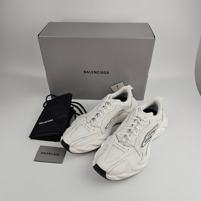 BALENCIAGA Monday Shoe $995 Men's White/Black/Gray Sneakers New