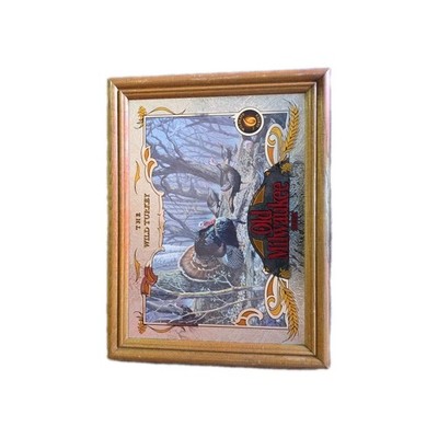 Old Milwaukee Beer Mirror Wild Life Series The Wild Turkey # 6 21 X 15
