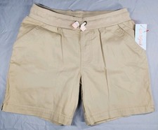 NWT Cat  Jack SizeXL 14-16 Khaki Shorts PocketsElasticWaist PullOn Drawstring